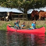 Paddling on the River Stour in Open Canoe