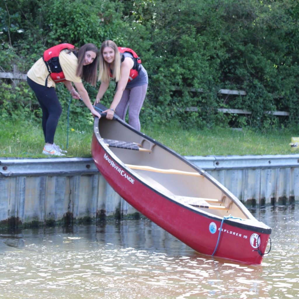 Paddling on the River Stort Launching a Canoe